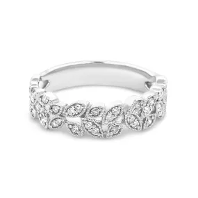 0.22ct Round Natural Diamond Wreath Ring