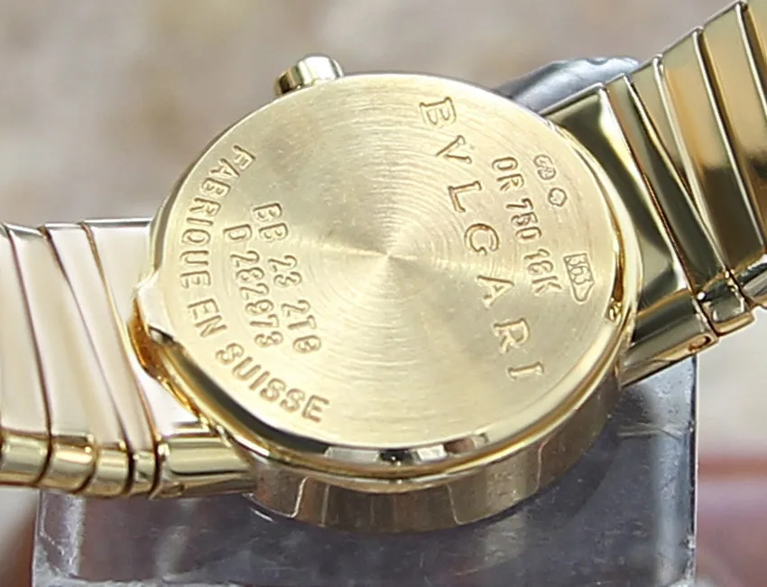 18k Gold Bulgari Tubogas BB23 Solid 18k Gold Ladies Watch