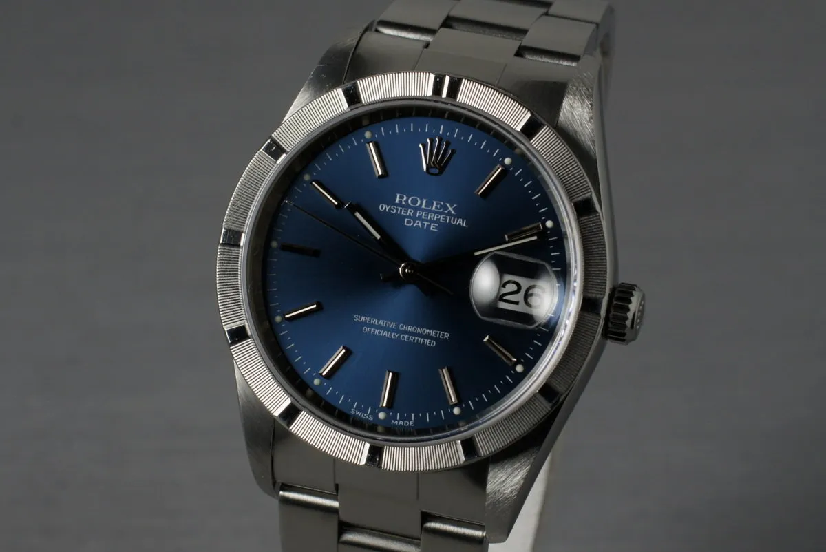 2006 Rolex Blue Dial Date 15210