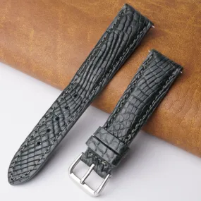 20mm Grey Unique Pattern Alligator Leather Watch Band For Men DH-02D