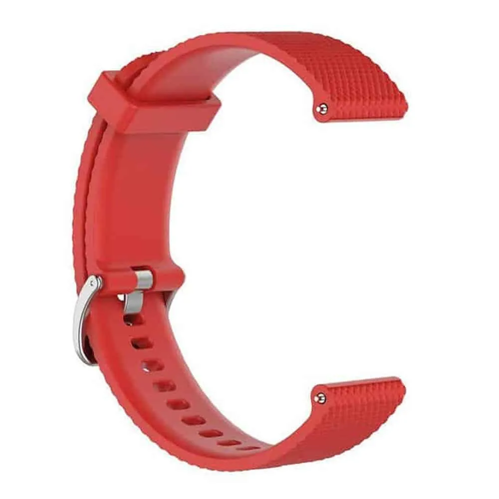 20MM Silicone Waterproof Silicone Universal Replacement Strap (M/L)- Red
