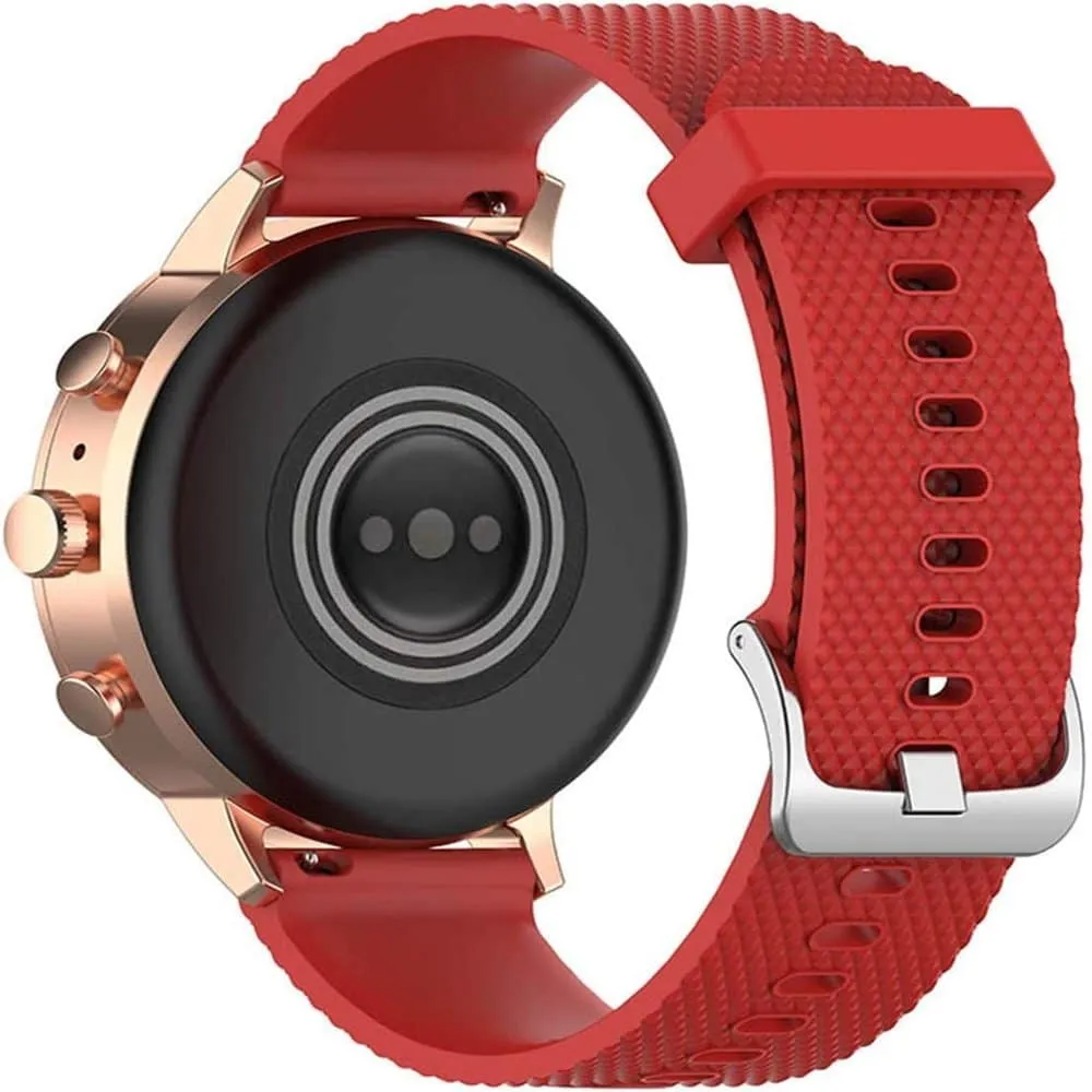 20MM Silicone Waterproof Silicone Universal Replacement Strap (M/L)- Red