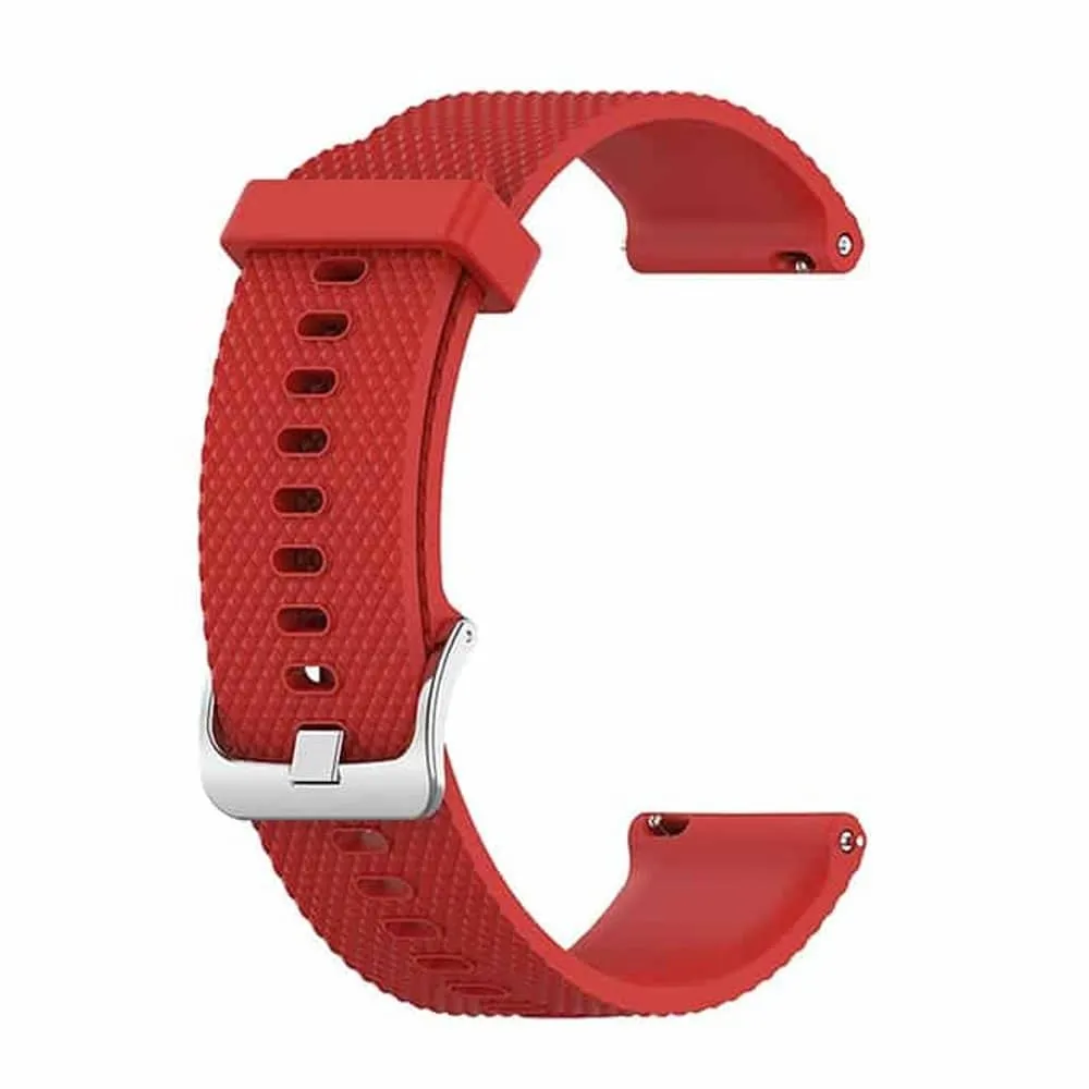 20MM Silicone Waterproof Silicone Universal Replacement Strap (S/M)- Red