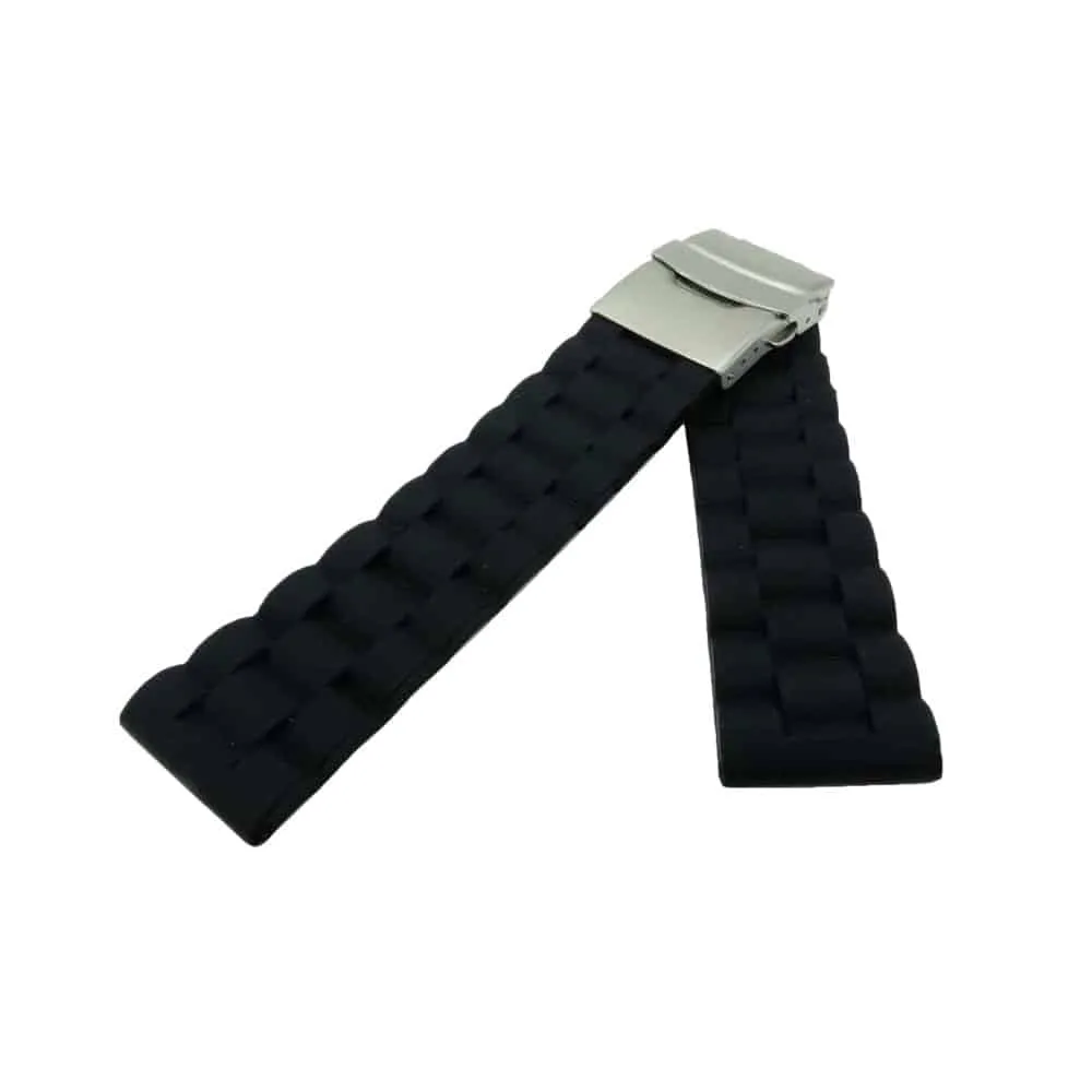 20mm Universal brand replacement silicone watch strap - Navy (M-L)