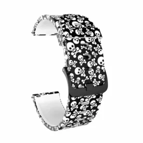 20mm Universal Silicone Strap for Samsung/Huawei/Garmin- Skull