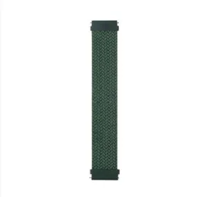 20mm Universal watch braided elastic loop strap - A.green (155mm)