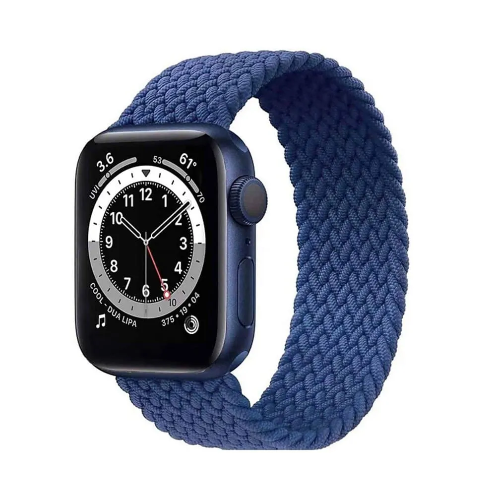 20mm Universal watch braided elastic loop strap - A.green (155mm)