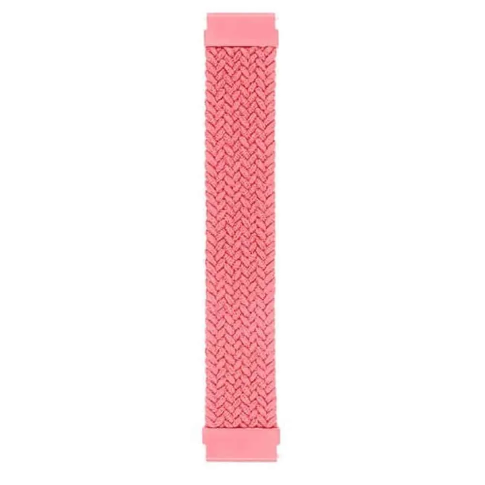 20mm Universal watch braided elastic loop strap - Pink (135mm)