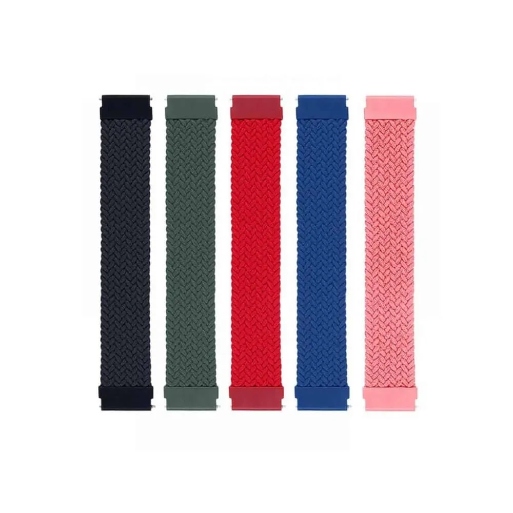20mm Universal watch braided elastic loop watch strap - Red (135mm)