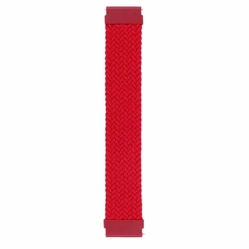 20mm Universal watch braided elastic loop watch strap - Red (135mm)