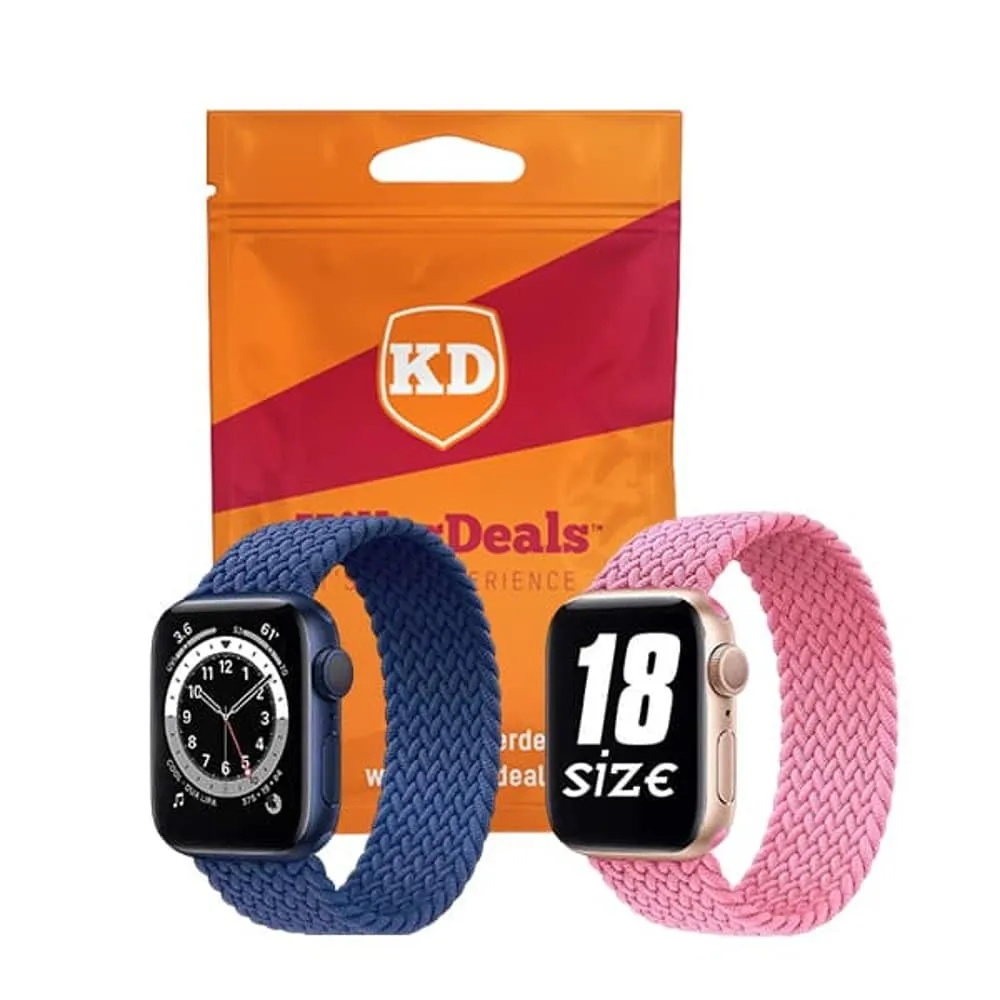 20mm Universal Watch Elastic Loop Strap- Red   Navy Combo