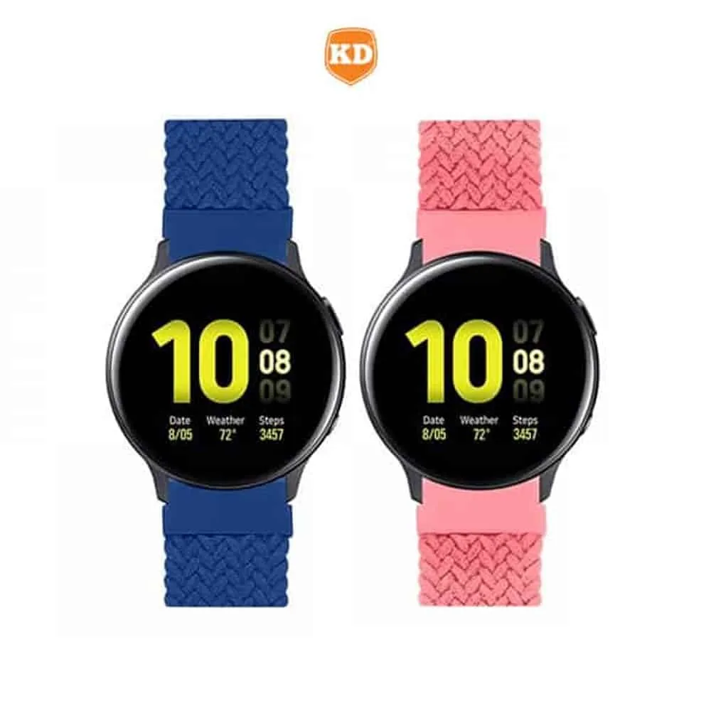 20mm Universal Watch Elastic Loop Strap- Red   Navy Combo