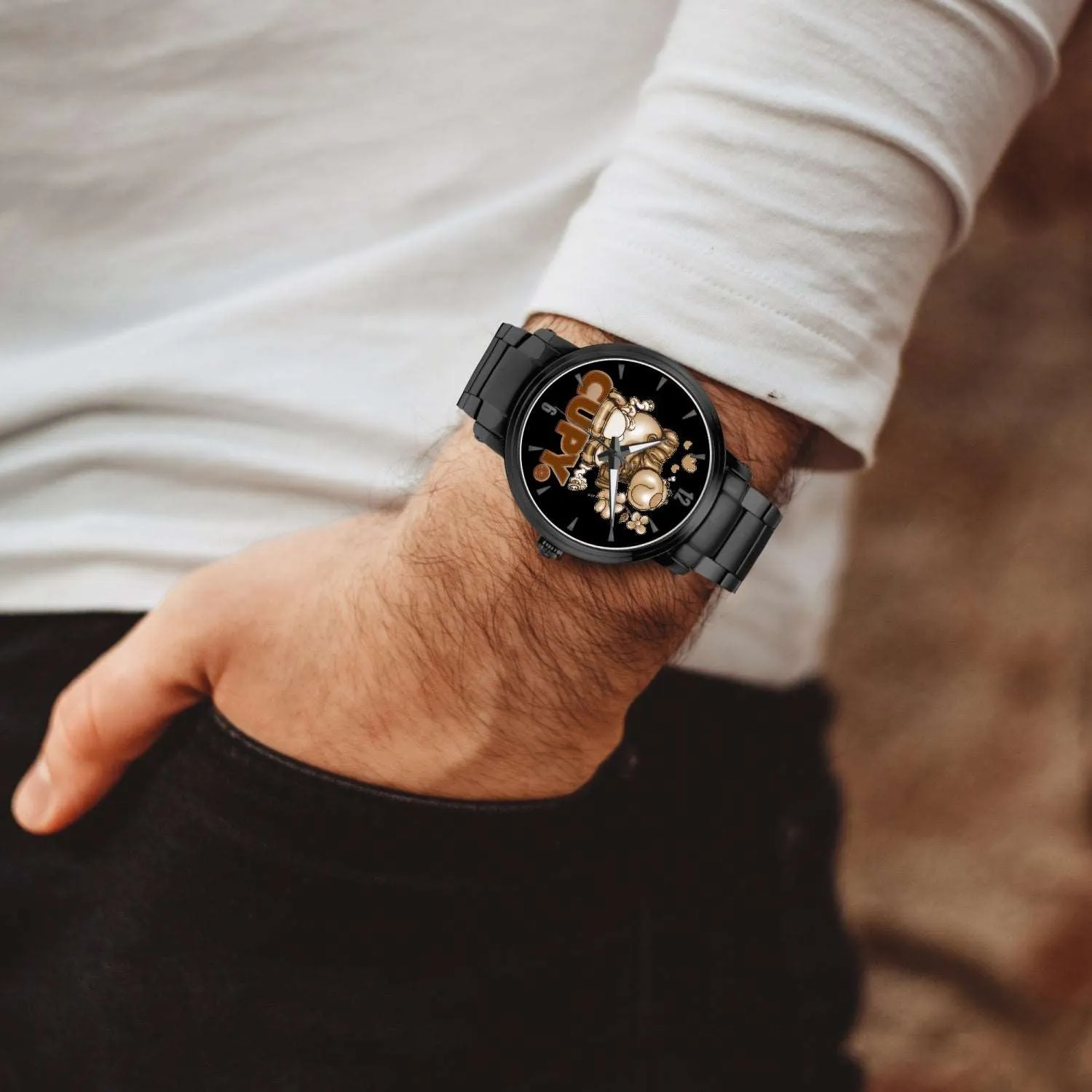 213. New Steel Strap Automatic Watch (With Indicators)