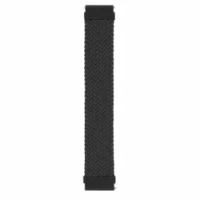 22mm Braided Solo Loop Band,Size:M(145mm) - Black