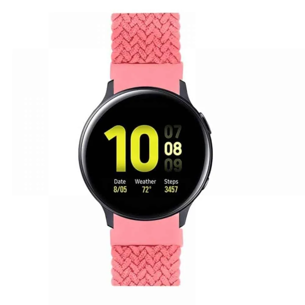22mm Universal watch braided elastic loop strap - Navy (XS/135mm)