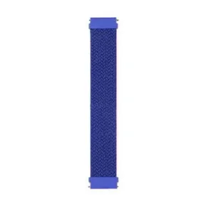 22mm Universal watch braided elastic loop strap - Navy (XS/135mm)