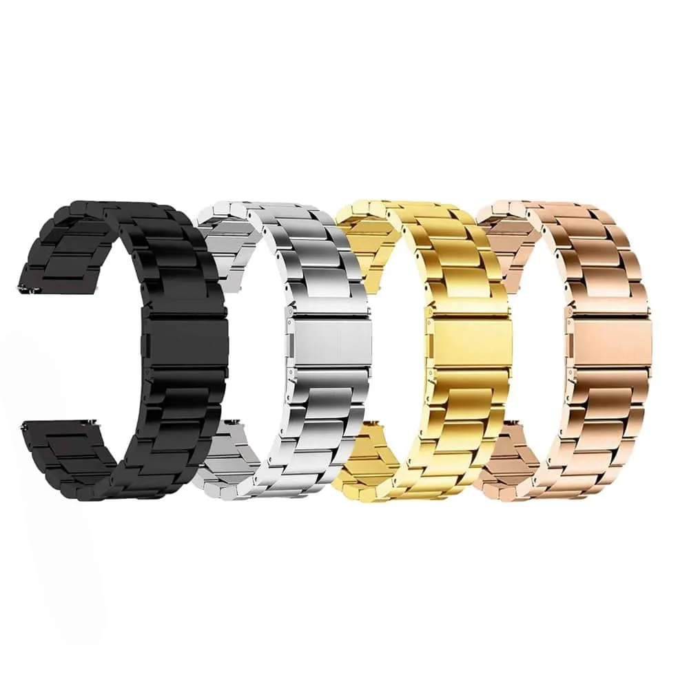 3 links Stainless Steel Watch Strap 22mm S/M/L - Gold