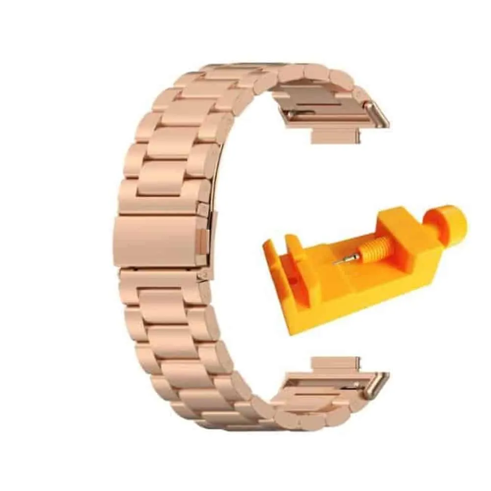3 links Stainless Steel Watch Strap 22mm S/M/L - Gold