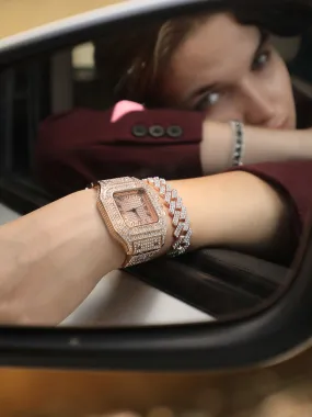 Adya Rose Gold Watch Combo