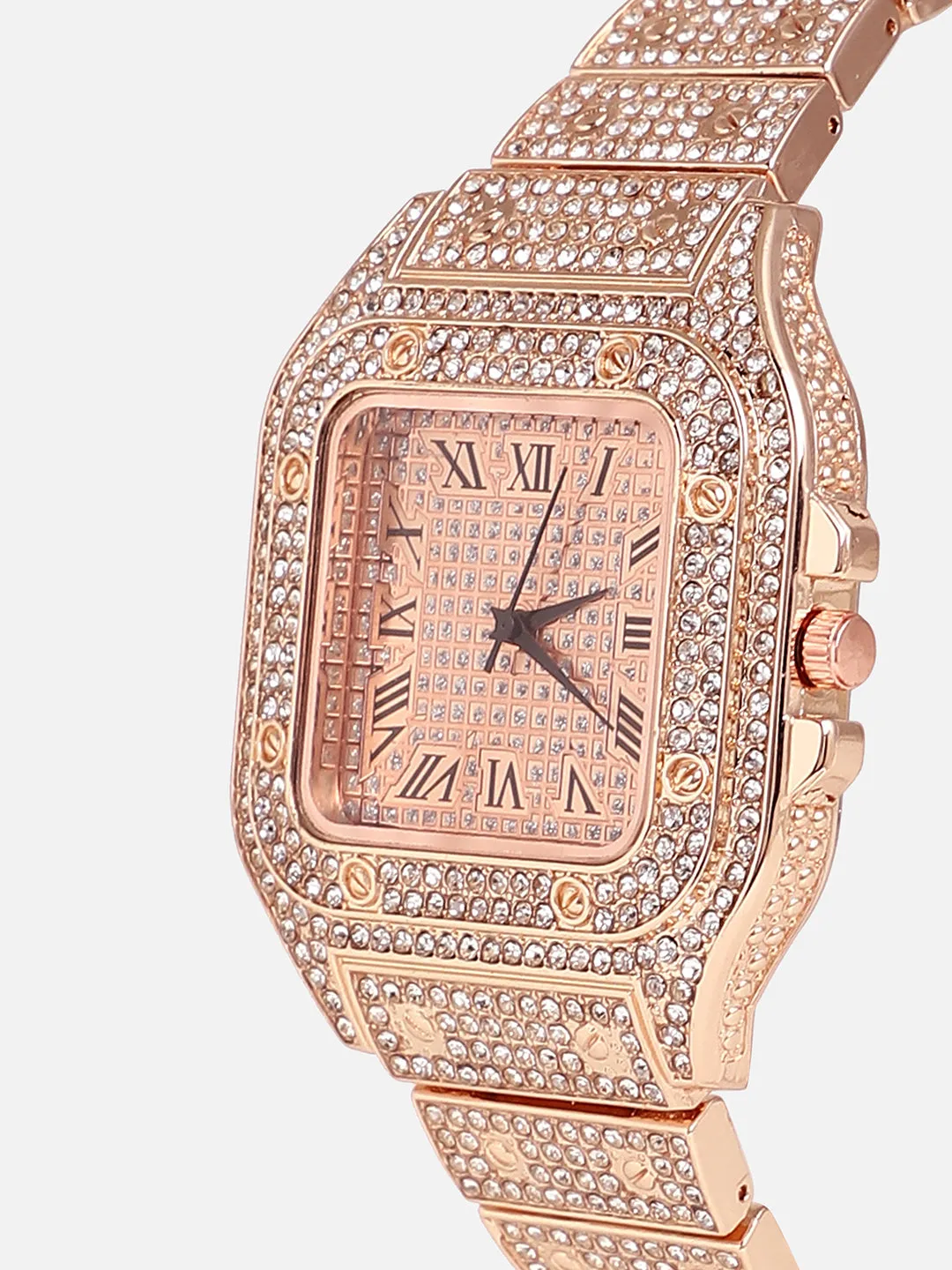 Adya Rose Gold Watch Combo