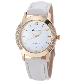 Analog Leather Quartz Watch