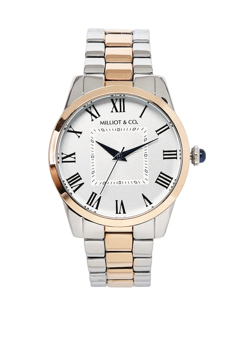 Andrea Rose Gold Metal Watch (Salmon)
