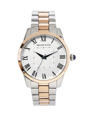 Andrea Rose Gold Metal Watch (Salmon)