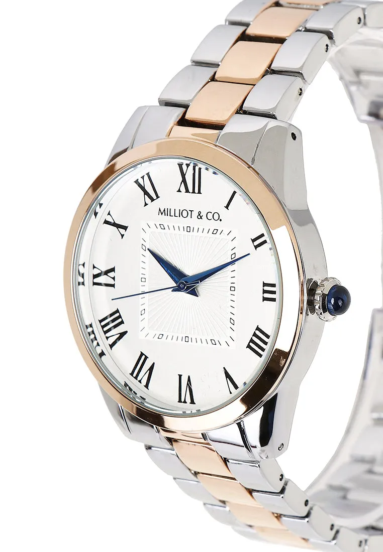 Andrea Rose Gold Metal Watch (Salmon)