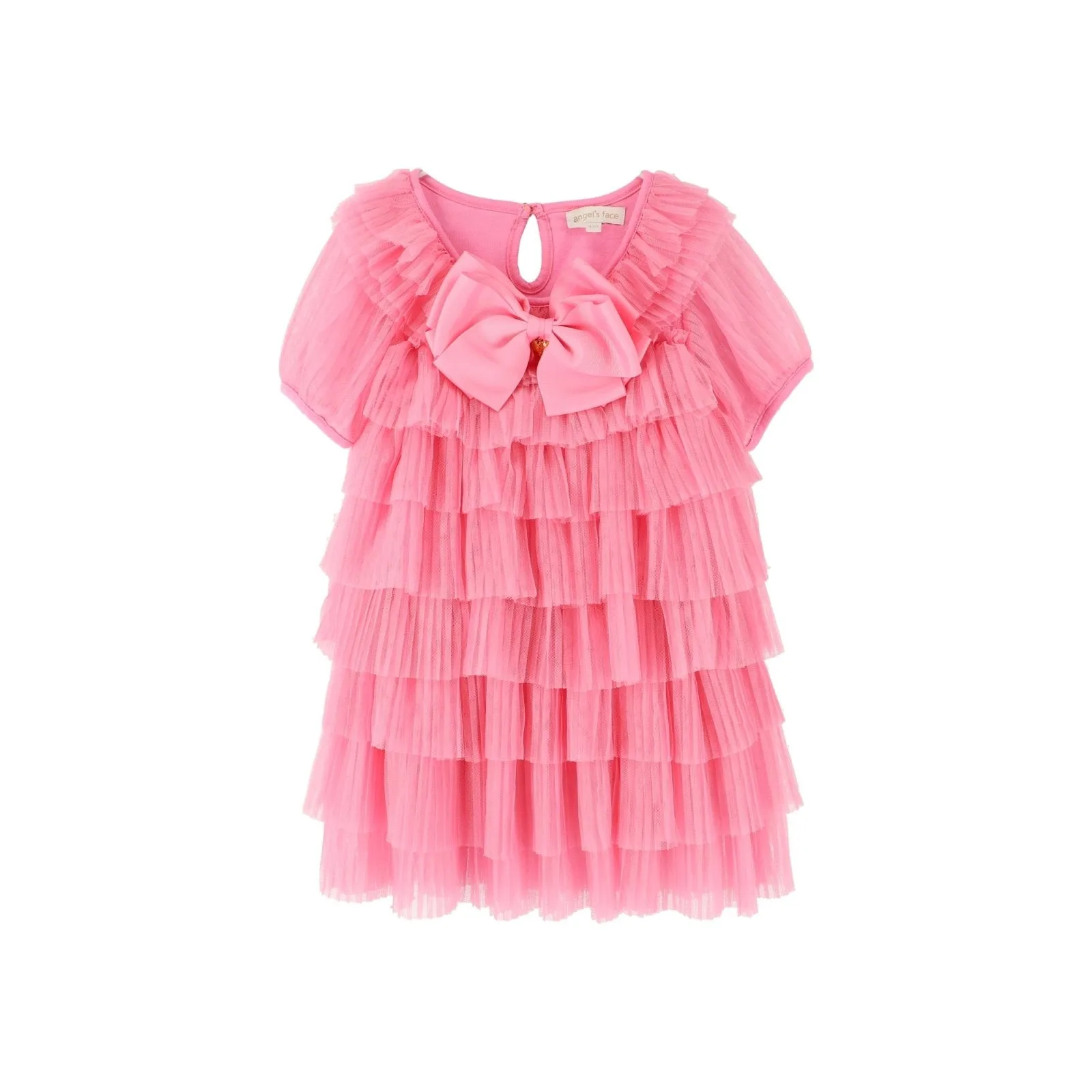 Angel's Face Pleated Tallulah Bow Dress - Rose