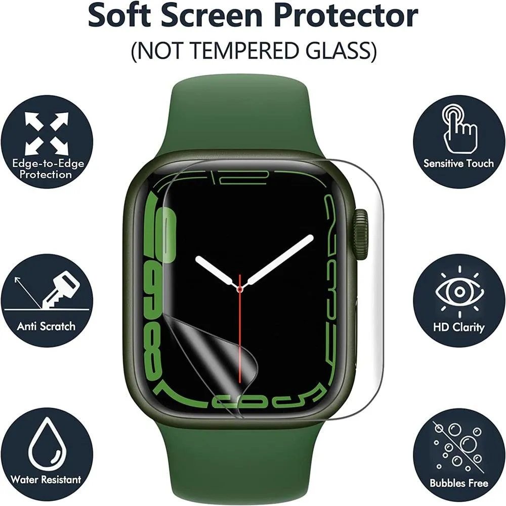 Anti Bubble Anti Scratch Ultra-Thin Screen Protector Film For Apple Watch Ultra 8 7 6 SE 5 4 3