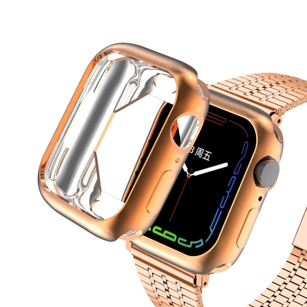 Apple Watch (45mm) stylish TPU cover - Rose Gold