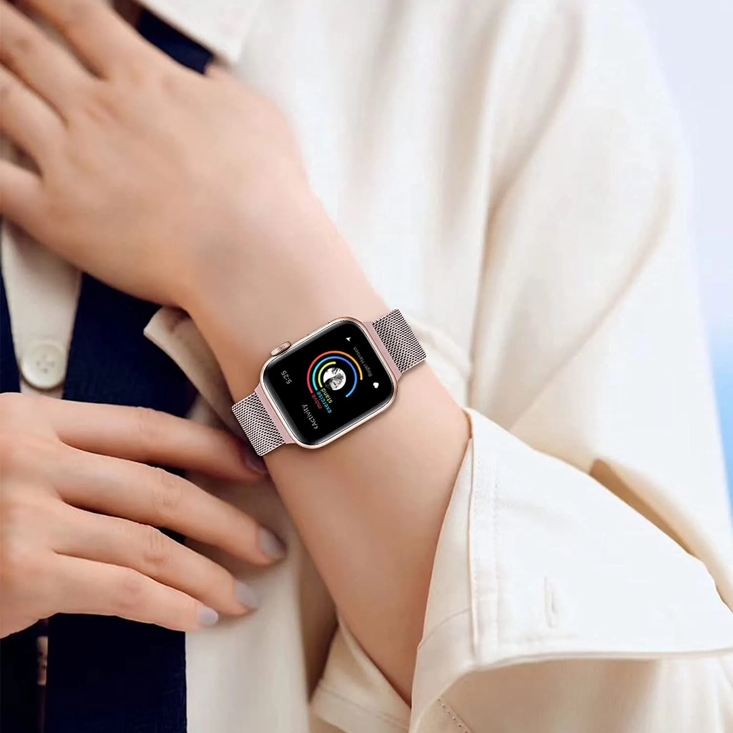 Apple Watch Ultra 49mm / 45mm / 44mm / 42mm | Milanese Magnetic Straps| Grey