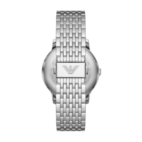 Armani Minimalist Three-Hand Date Stainless Steel Watch