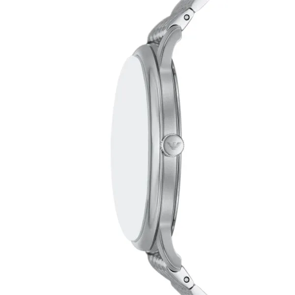 Armani Minimalist Three-Hand Date Stainless Steel Watch