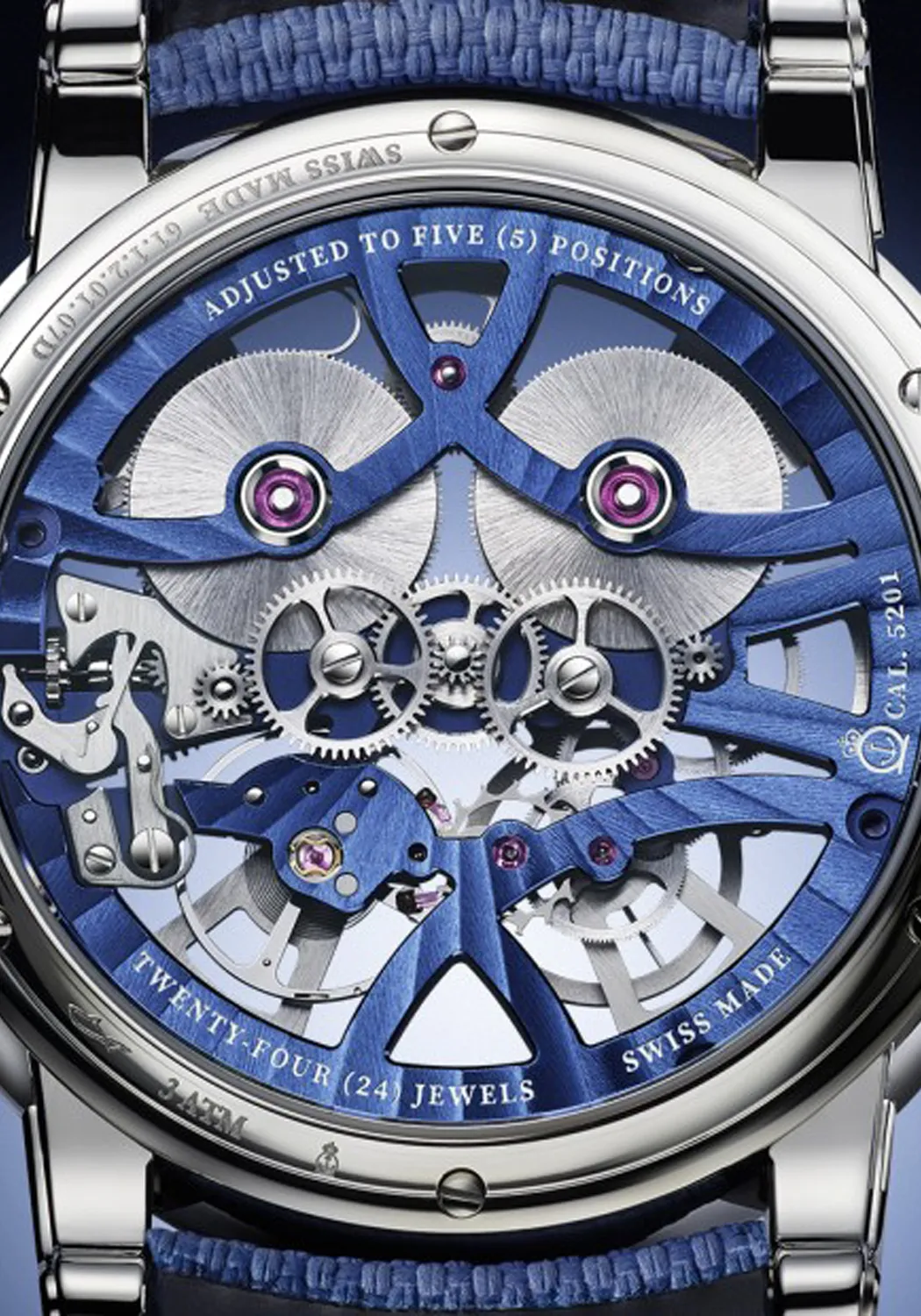Arnold & Son Nebula 41.5 Steel Blue Strap