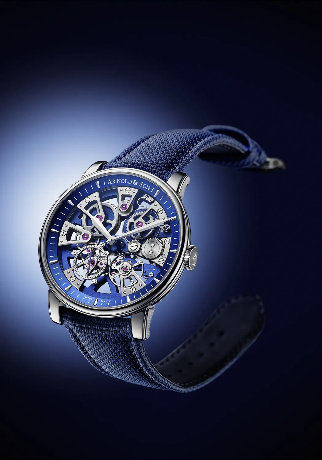 Arnold & Son Nebula 41.5 Steel Blue Strap