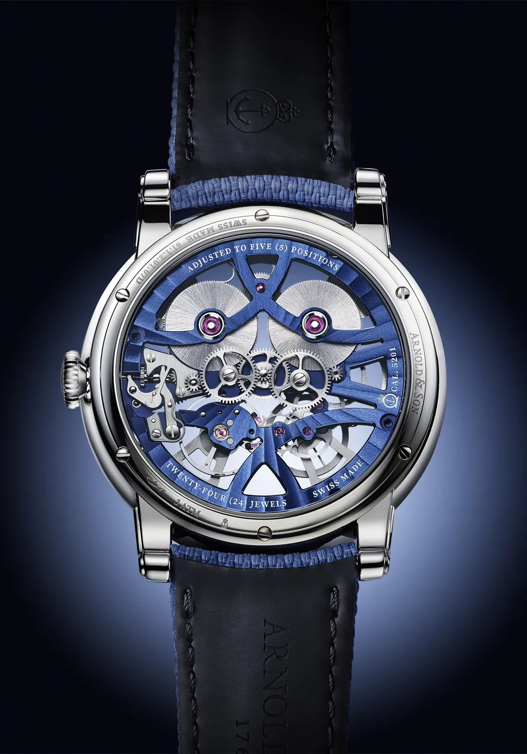 Arnold & Son Nebula 41.5 Steel Blue Strap