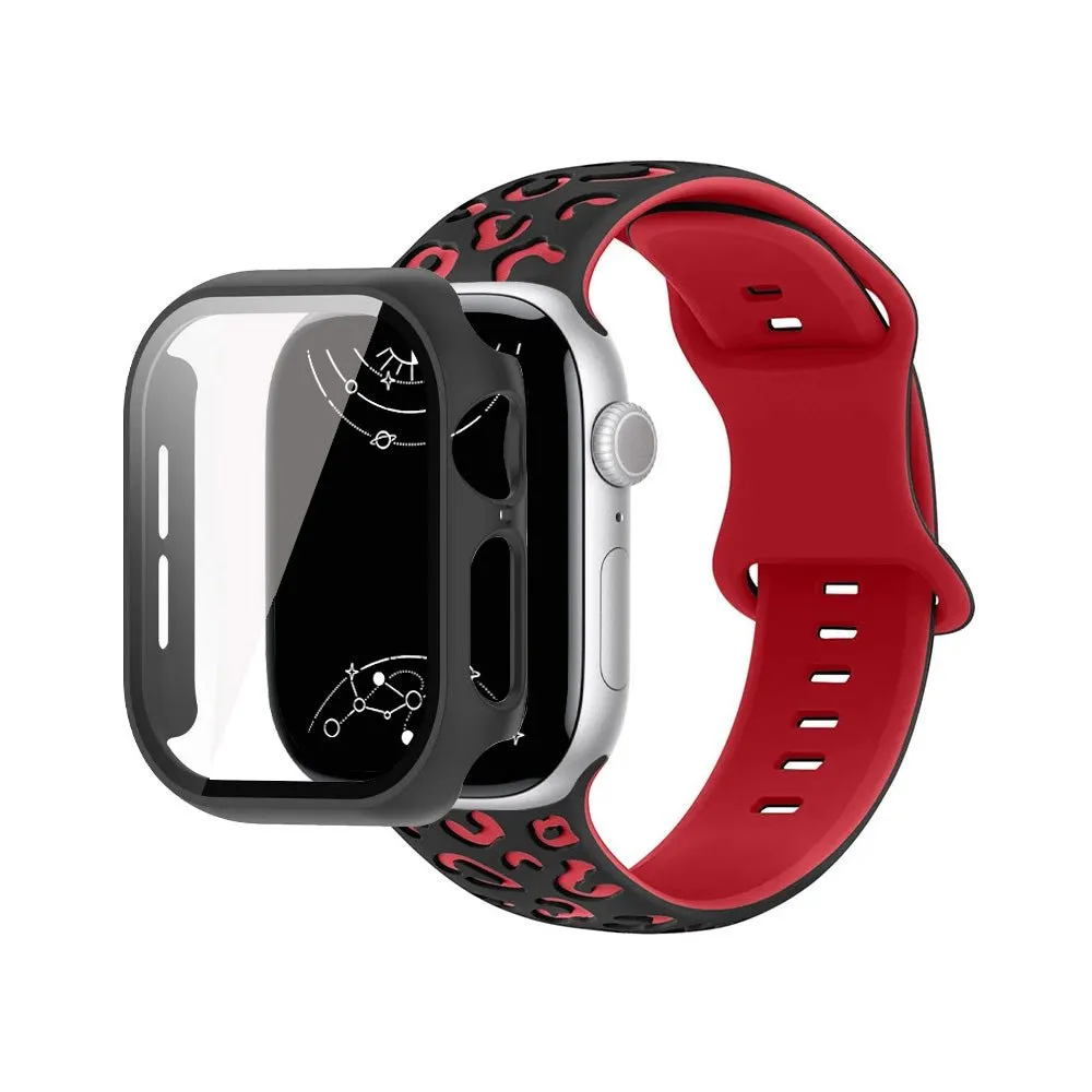 Aureus Engrave Leopard Silicone Band With Glass Case