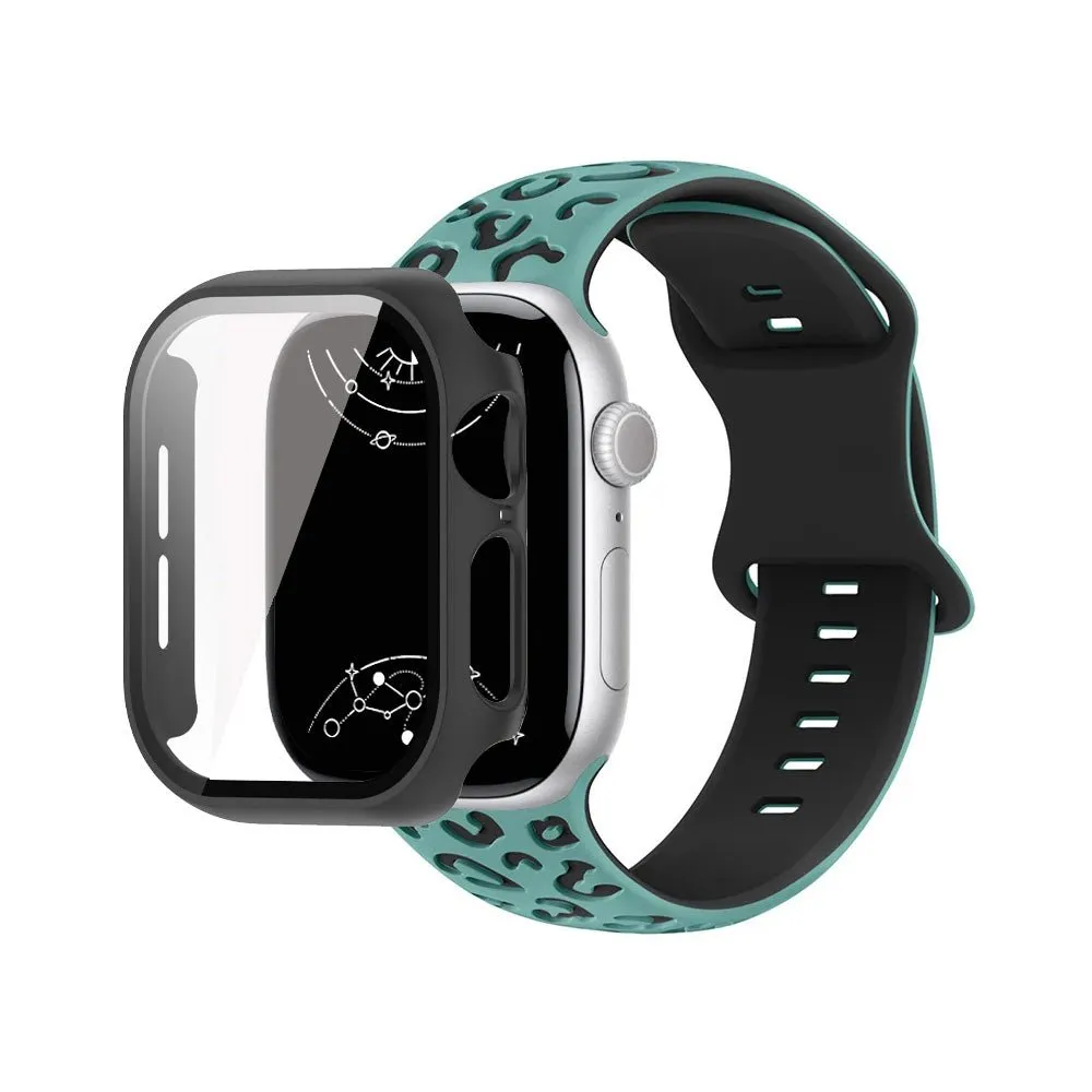 Aureus Engrave Leopard Silicone Band With Glass Case