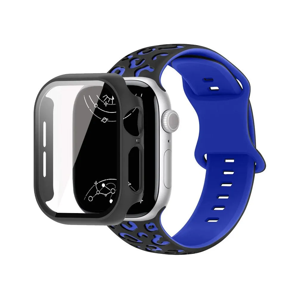 Aureus Engrave Leopard Silicone Band With Glass Case