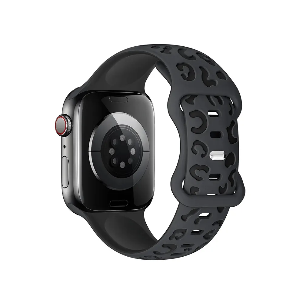 Aureus Engrave Leopard Silicone Band With Glass Case