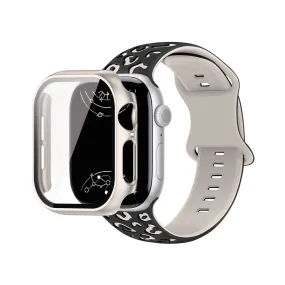 Aureus Engrave Leopard Silicone Band With Glass Case