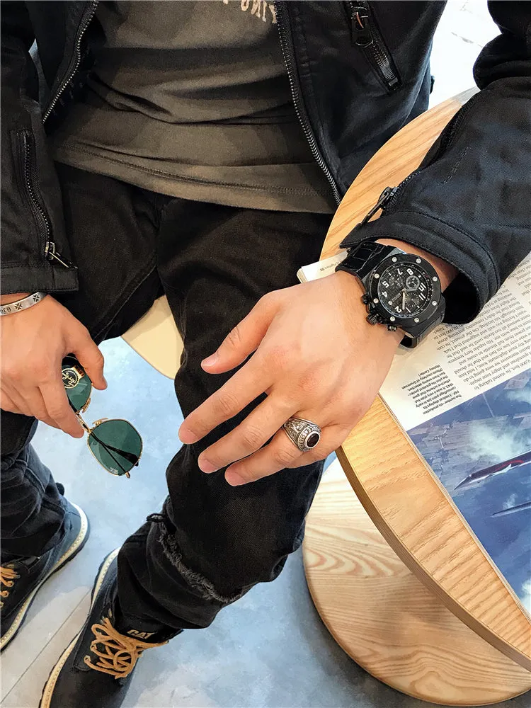 BIG DIAL QUARTZ DOUBLE SIDED BUCKLE WATERPROOF WATCHES