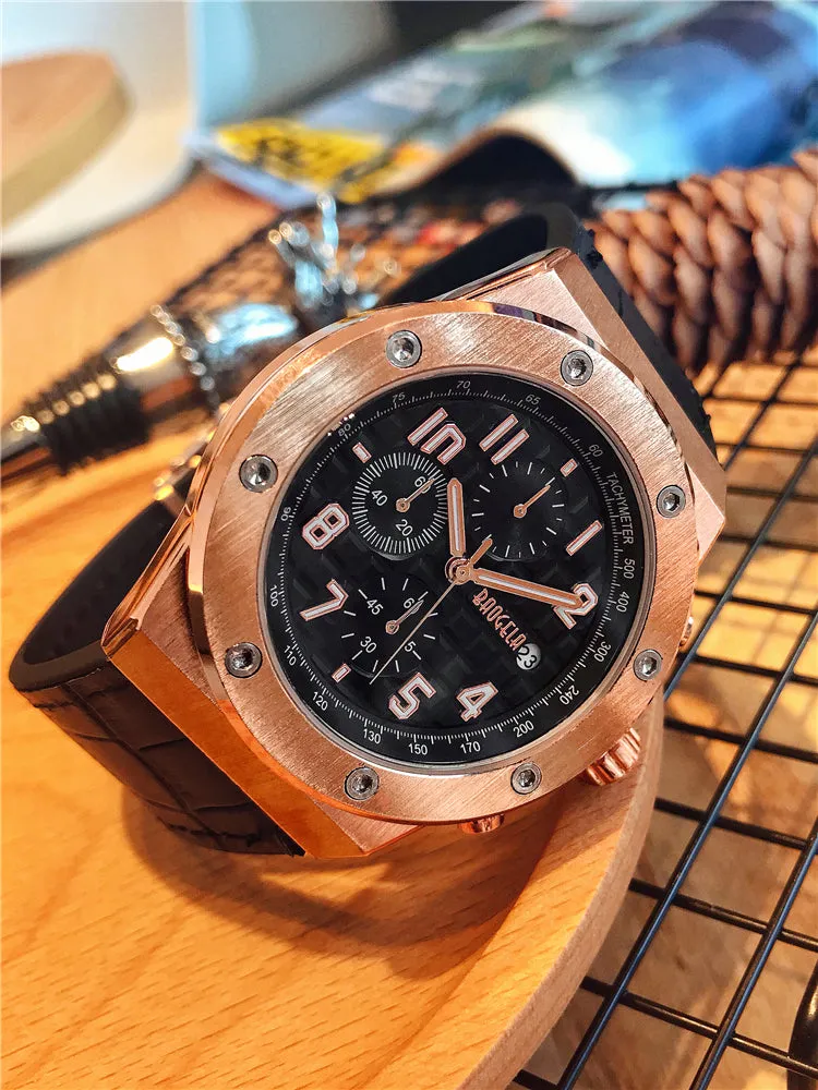 BIG DIAL QUARTZ DOUBLE SIDED BUCKLE WATERPROOF WATCHES