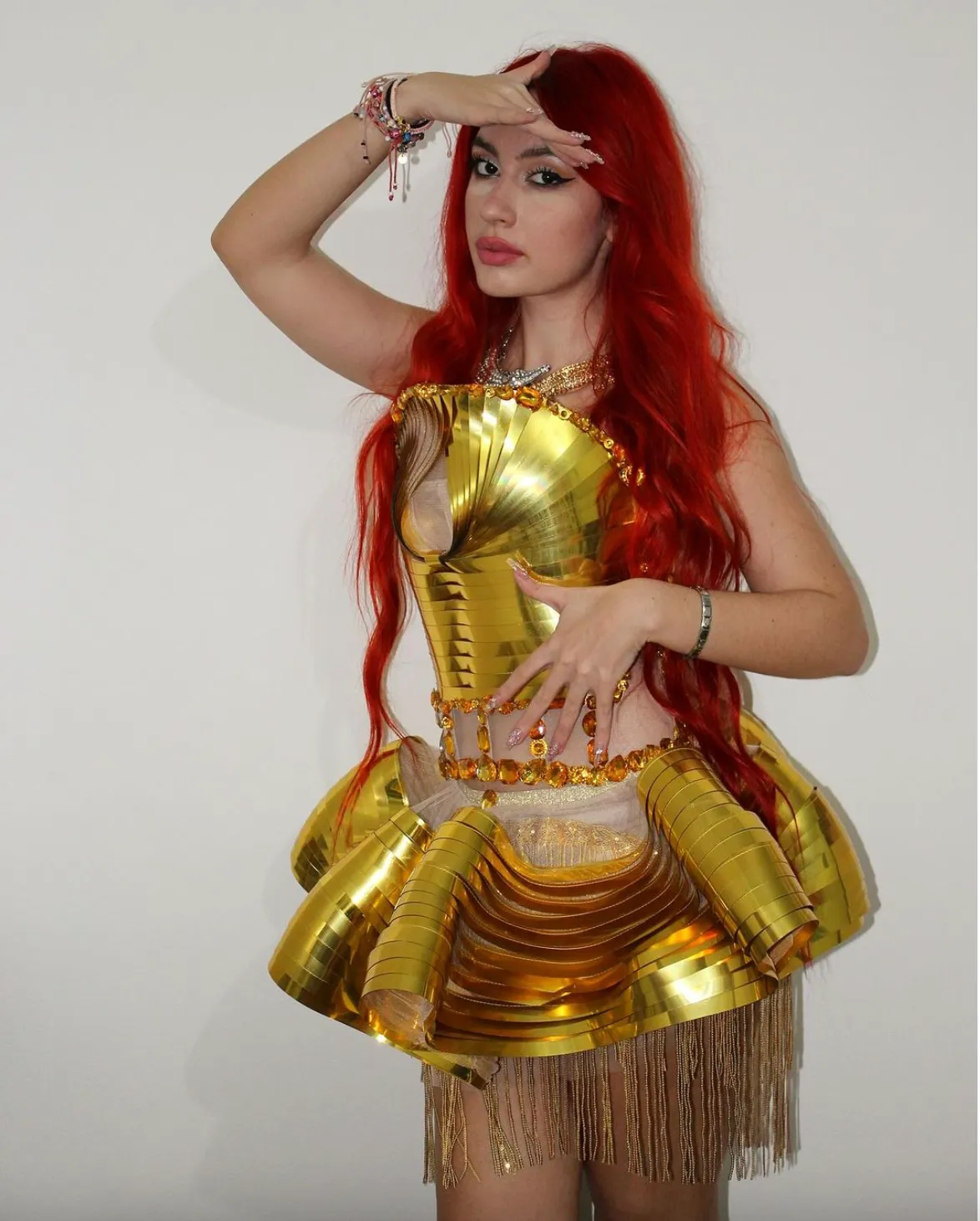 Birthday Dress Festival  Metallic Gold Dress Corset Birthday Dress Party Costume