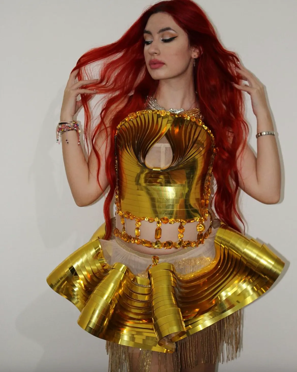 Birthday Dress Festival  Metallic Gold Dress Corset Birthday Dress Party Costume