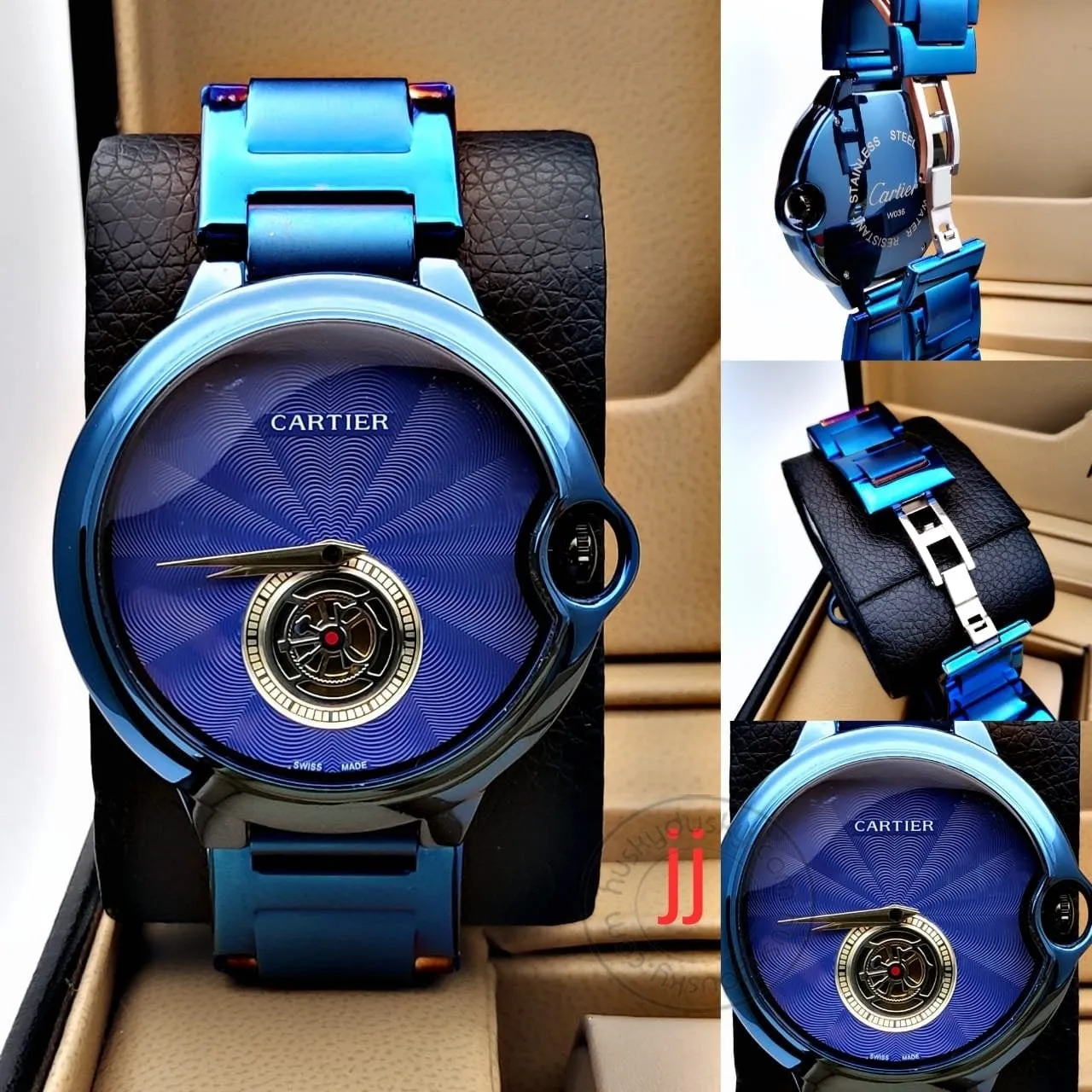 Blue Metal Men's Watch For Man CRTR-124 Best Gift For Man Formal Casual Stylish