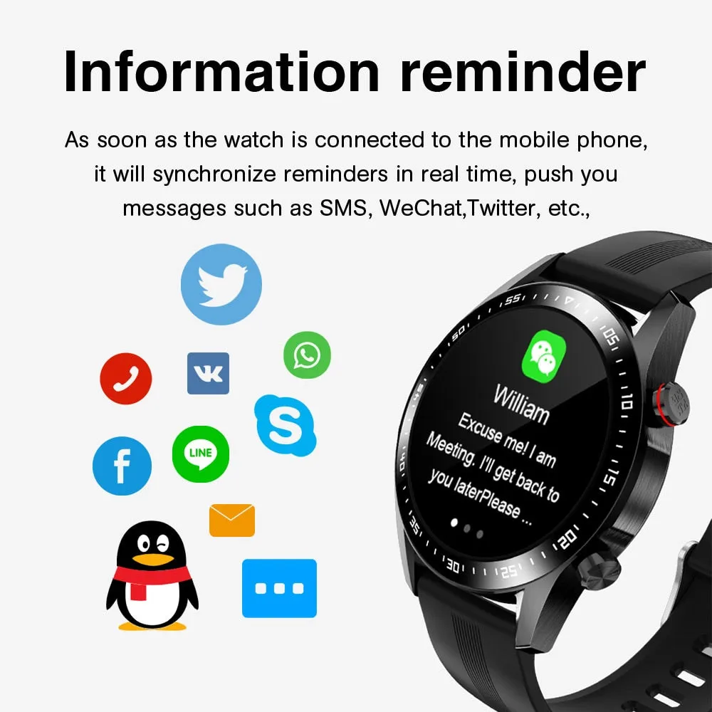 Bluetooth Dial Full Touch Screen Waterproof Smartwatch Android IOS Health Tracker