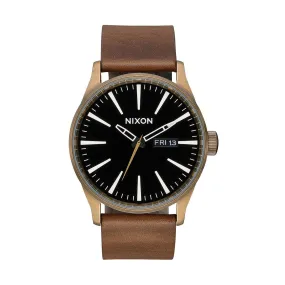 Brass / Black / Brown - Sentry Leather, 42mm - A105 3053-00
