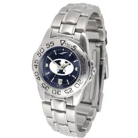 Brigham Young Cougars Ladies AnoChrome  Steel Band Sports Watch